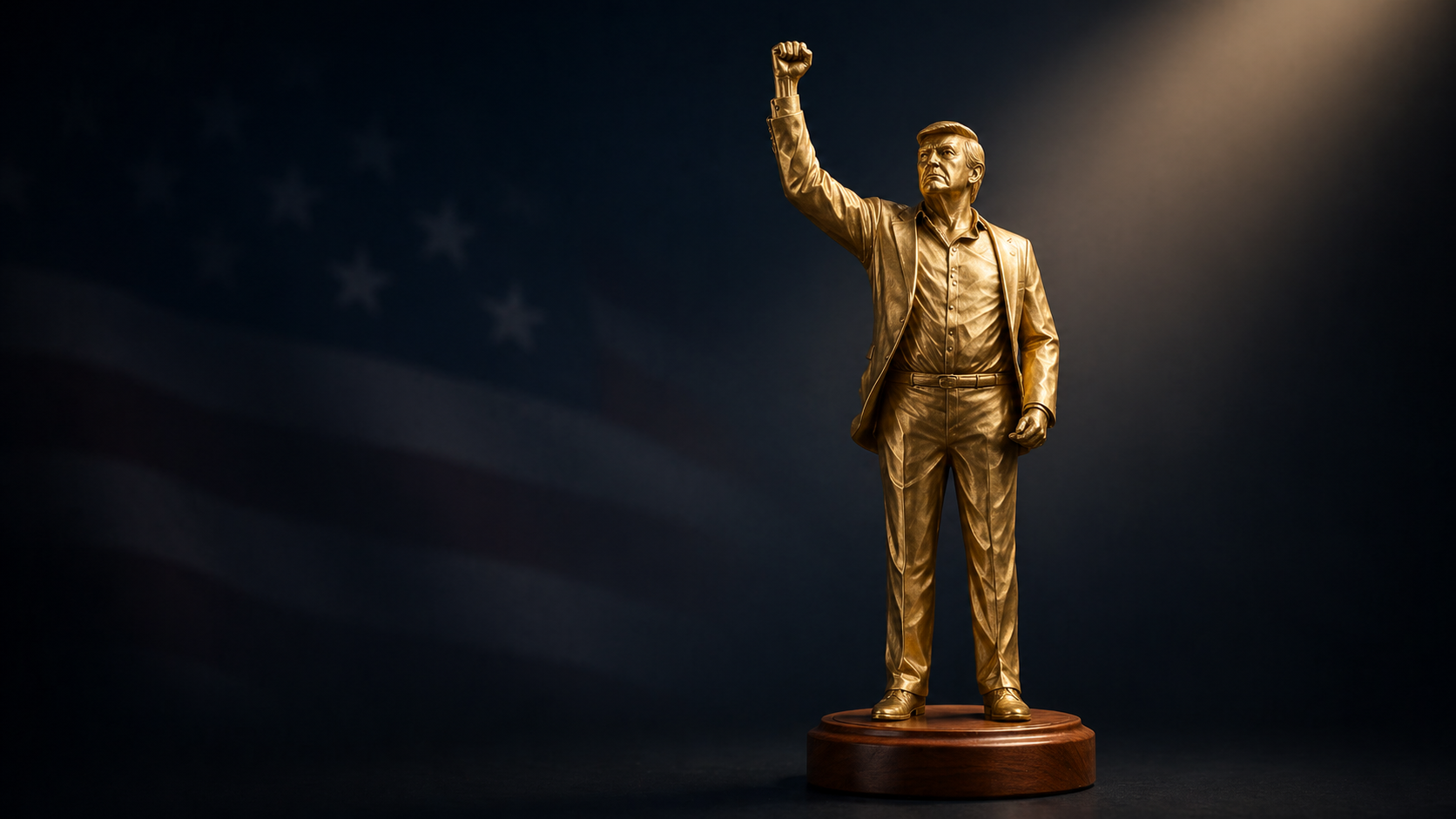 Golden Patriot statue